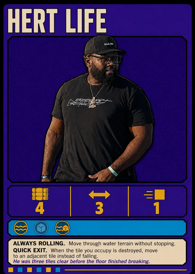 Hert Life hero card, placeholder art