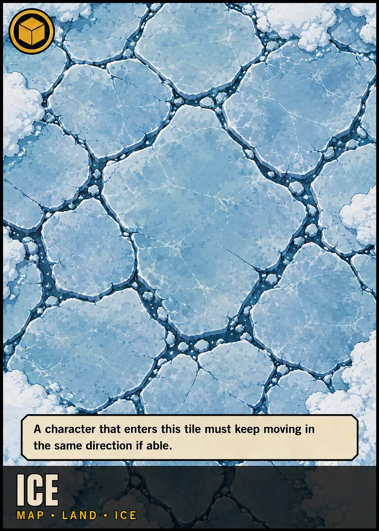 Ice terrain card, placeholder art