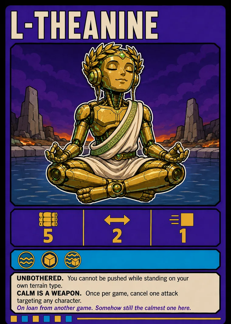 L-Theanine hero card, placeholder art
