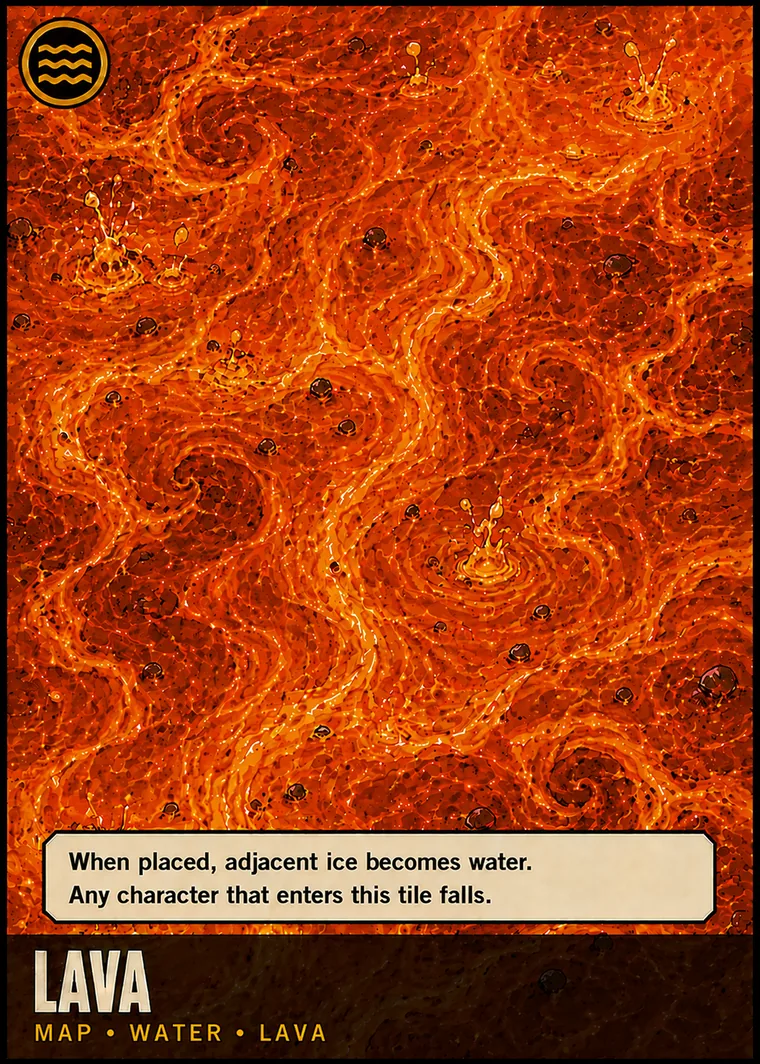 Lava terrain card, placeholder art