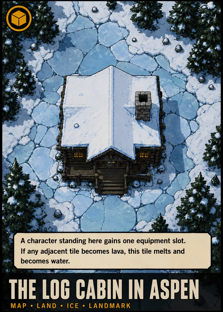 The Log Cabin in Aspen landmark card, placeholder art