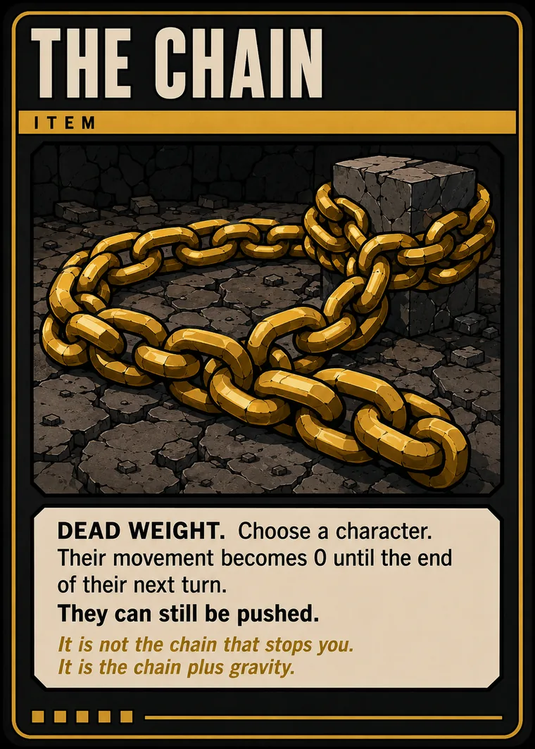 The Chain item card, placeholder art